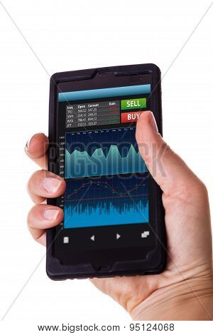 Isolated Forex App Phone