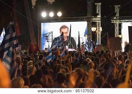 Athens, Greece, 3 July 2015. Greek demonstration in Athens.