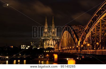 Cologne, Germany in the night