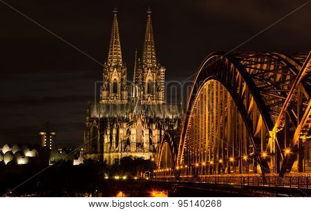 Cologne, Germany in the night