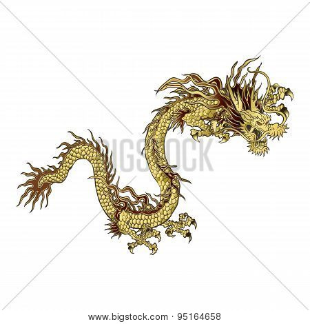 Golden Chinese Dragon