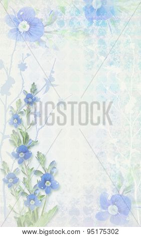 Postcard Floral Template.