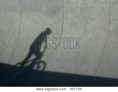 Silhouette der Radrennfahrer