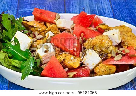 Salad with chicken breast