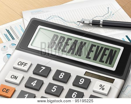 Calculator With The Word Break Even