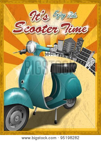 Scooter Travel Concept Poster Design