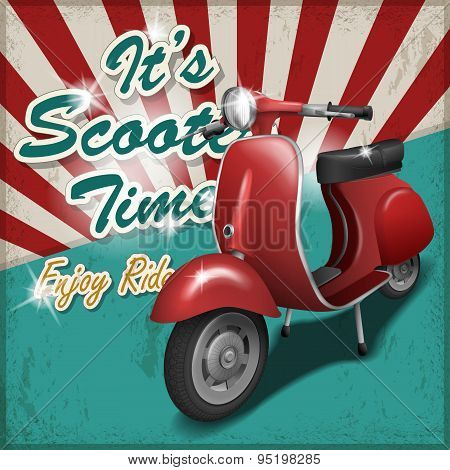 Scooter Travel Concept Poster Design
