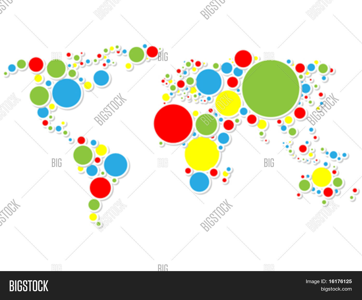 Colorful World Map Vector & Photo (Free Trial) | Bigstock