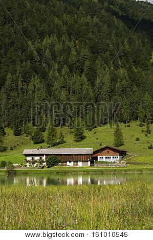 Lake Pillersee With Farmhouse In Sankt Ulrich Am Pillersee, Austria