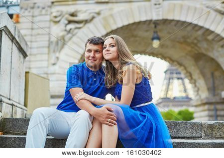Beautiful Young Dating Couple In Paris