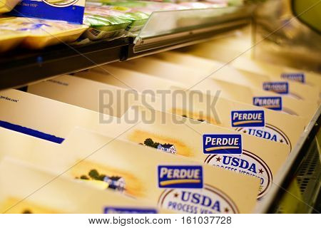 Perdue Chicken Products In A Grocery Store