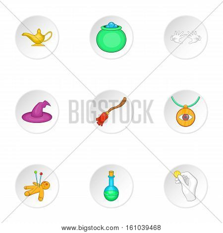 Tricks icons set. Cartoon illustration of 9 tricks vector icons for web