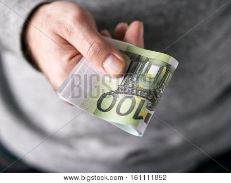 Hands Hold Euro