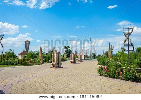 View Over Shymkent Independence Park, Kazakhstan