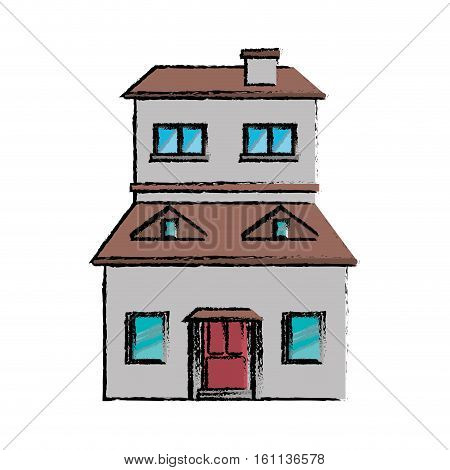 cartoon family house exterior concept vector illustration eps 10