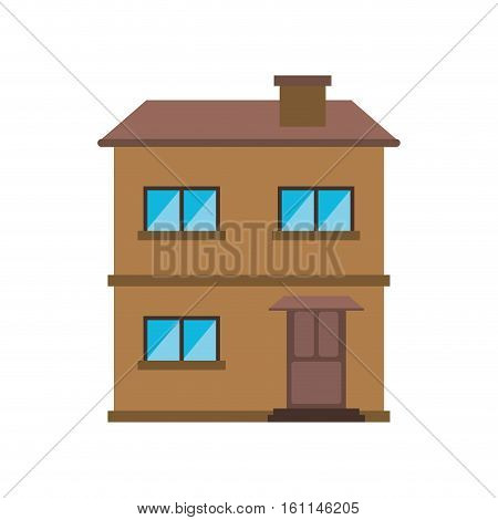 house facade residential estructure design vector illustration eps 10