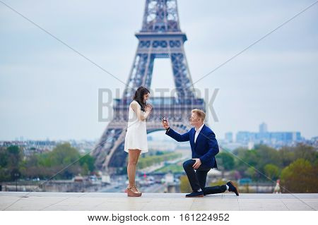 Romantic Engagement In Paris