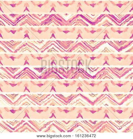 Native watercolor artistic colorful pattern. Ethnic boho style. Seamless draw tribal square texture.