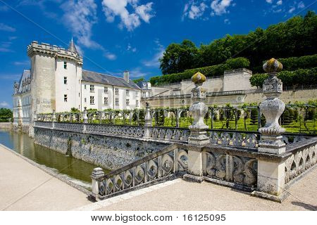 Villandry zámek se zahradou, Indre-et-Loire, centrum, Francie