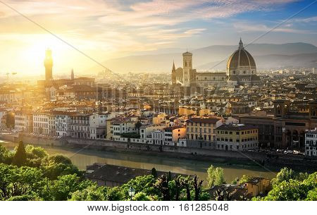Magnificent basilica of Santa Maria del Fiore in Florence, Italy