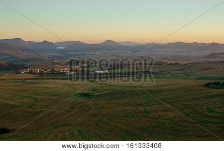Sunrise in the early morning in Spain