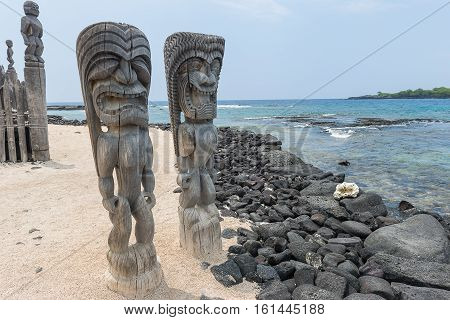 Tiki Artwork On Wood