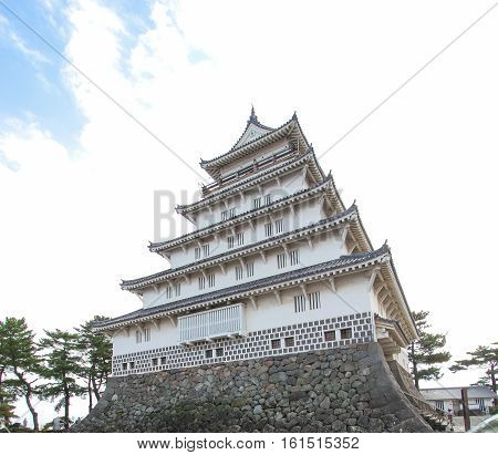 shimabara Castle also known as Moritake Castle and Takaki Castle is a Japanese castle located in Shimabara Hizen Province. This five-story white building stands in stark contrast to the black Kumamoto Castle in neighboring Kumamoto Prefecture. JAPAN