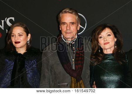 NEW YORK-DEC 13: Marion Cotillard, Jeremy Irons and Essie Davis attend the screening of 