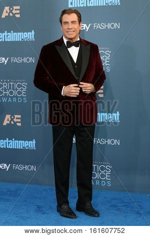 LOS ANGELES - DEC 11:  John Travolta at the 22nd Annual Critics' Choice Awards at Barker Hanger on December 11, 2016 in Santa Monica, CA