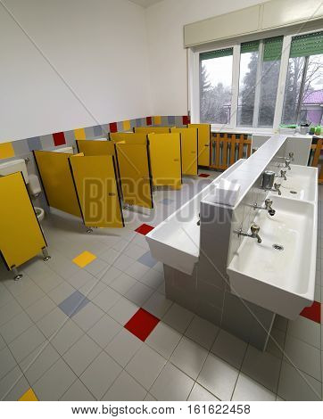 Bathroom  For Children In The Preschool Without People