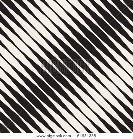 Vector Seam. Abstract Geometric Background Design. less Black and White Halftone Diagonal Stripes Pattern