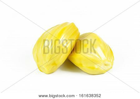 jackfruit and seed isolated on white background