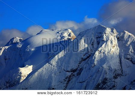 Image of Gran Vernel Peak and Marmolada, South Tirol, Dolomites Mountains, Italy, Europe