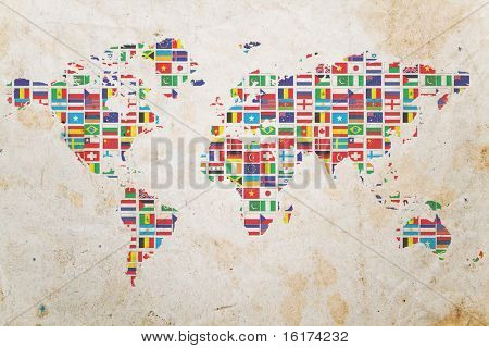 Old Map Country Flags Image & Photo (Free Trial) | Bigstock