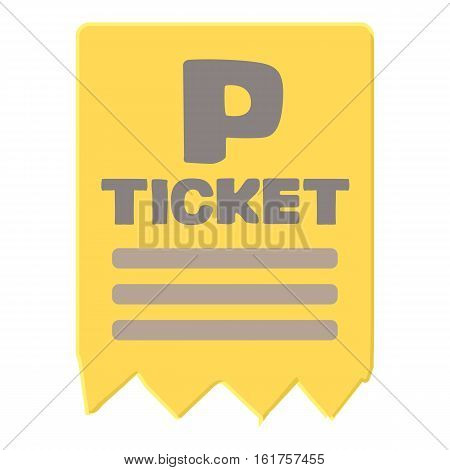 Parking ticket icon. Cartoon illustration of parking ticket vector icon for web