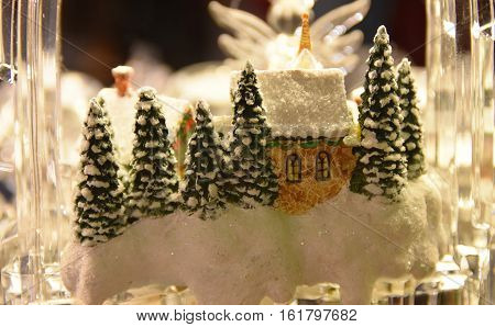 Handmade decorations in Christmas market in Merano