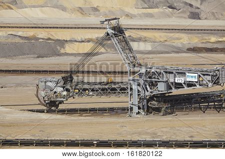 Brown Coal - Bucket Excavator At Opencast Mining Inden
