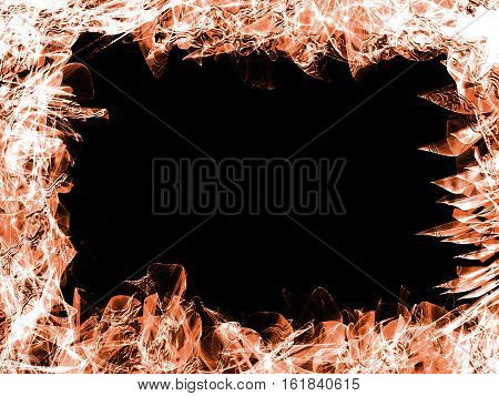 Floral Style Smoke Brown Line Ornament Background, Flower Abstract Frame