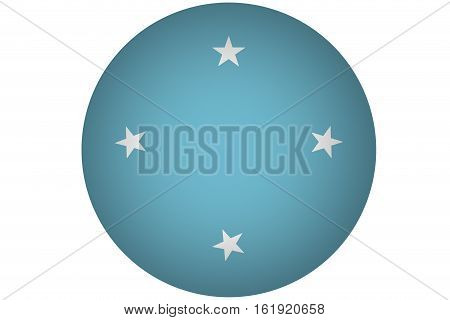 Micronesia flag illustration symbol. Federated states of micronesia