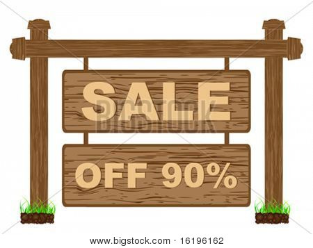 advertising banner for sales ninety percent discount