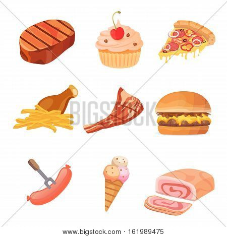 fat food vector icon illustration isolated on white