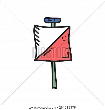 Vector Illustration Of Orienteering Icon. Isolated Elements:  Contol Point. Orientation, Navigation 