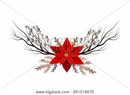 Christmas Decoration Isolated On White Background Vector