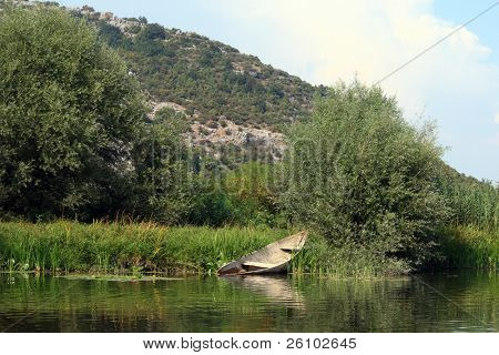  	Montenegro. Lake Scutari (Skadar).