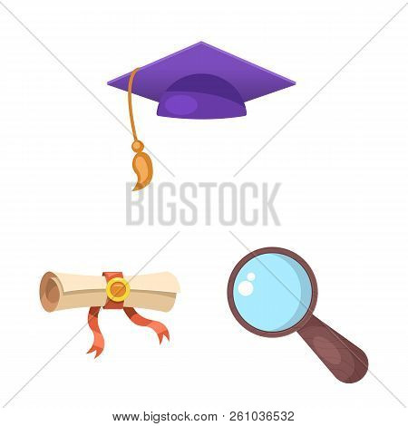 Vector Design Of Education And Learning Sign. Collection Of Education And School Vector Icon For Sto