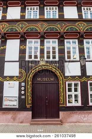 Einbeck, Germany - October 17, 2017: Entrance To The Local Museum In Einbeck, Germany
