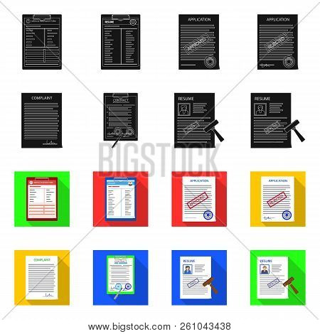 Isolated Object Of Form And Document Symbol. Set Of Form And Mark Stock Vector Illustration.