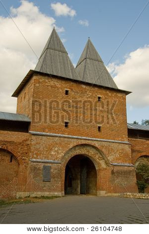 Travel in Russia. Zaraisk. Kremlin. Tower