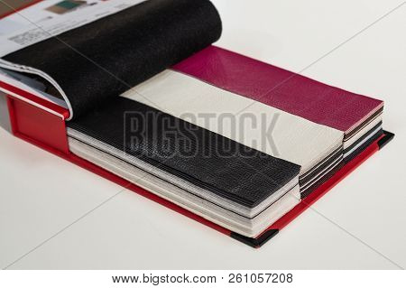 Catalog Of Multicolored Imitation Leather From Matting Fabric Texture Background, Leatherette Fabric