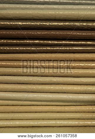 Catalog Of Multicolored Imitation Leather From Matting Fabric Texture Background, Leatherette Fabric